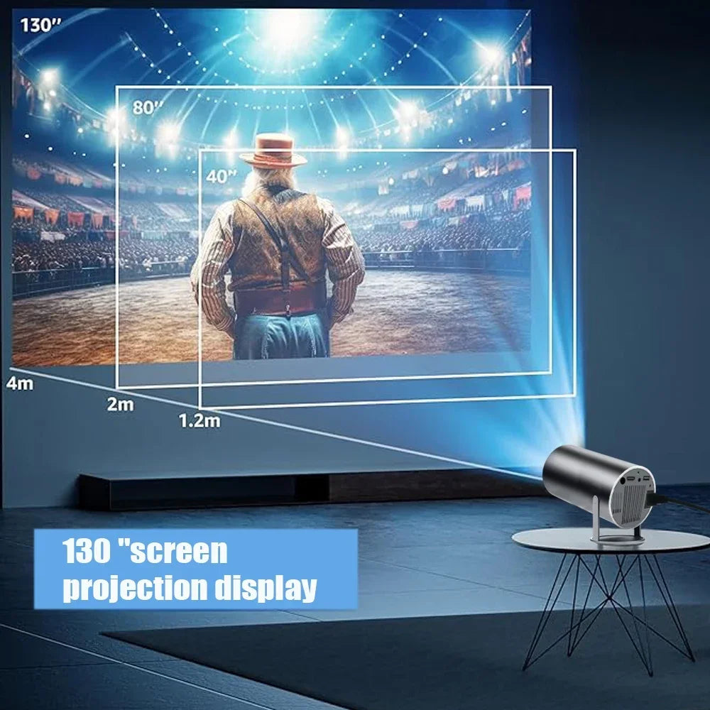 Projetor DITONG Hy300 Plus 4K Android 1080P 1280*720P Full HD Home Theater Vídeo Mini projetor LED para filmes Versão atualizada