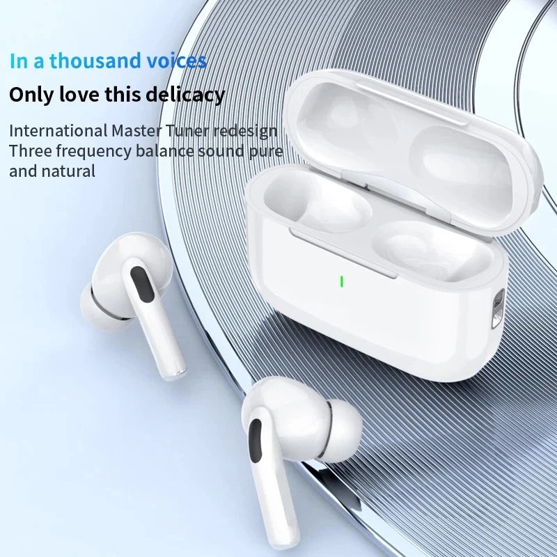 Fones de ouvido Bluetooth sem fio Air Pro originais, som HiFi, baixa latência, redução de ruído, para iPhone e Android