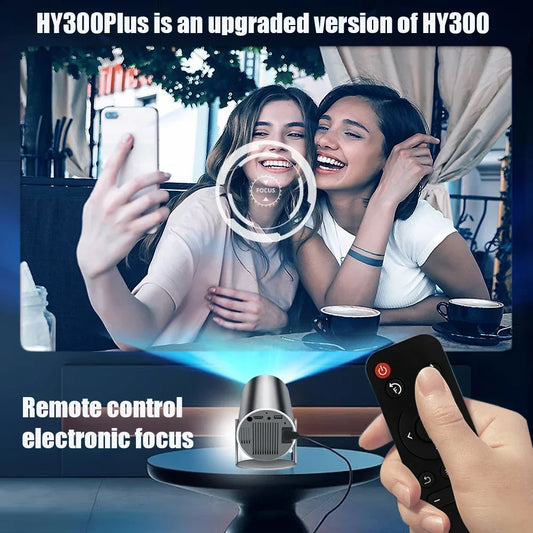 Projetor DITONG Hy300 Plus 4K Android 1080P 1280*720P Full HD Home Theater Vídeo Mini projetor LED para filmes Versão atualizada